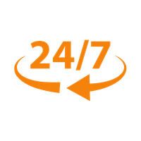 Icon 24/7 verfügbar Icon 24/7 verfügbar